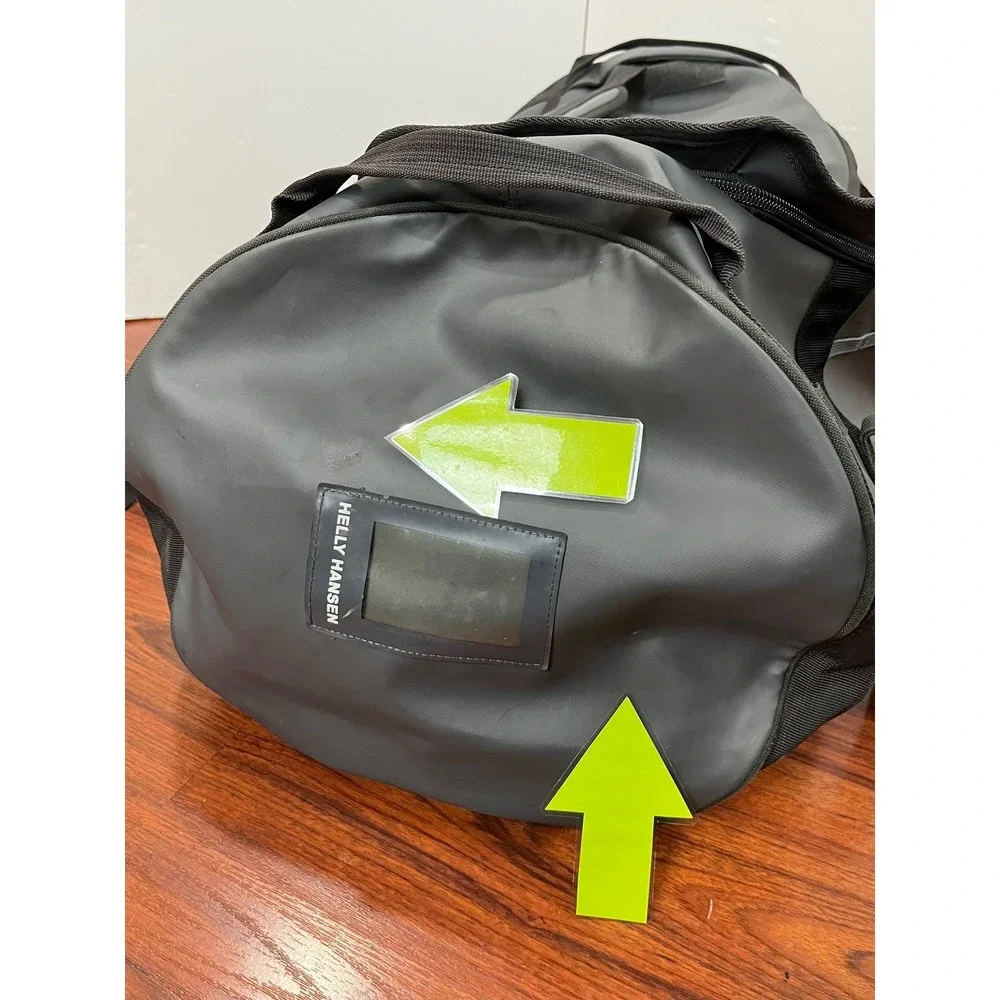 Helly Hansen 70L Duffel Bag 2 Gray Black Convertible Backpack Travel Gear 68004